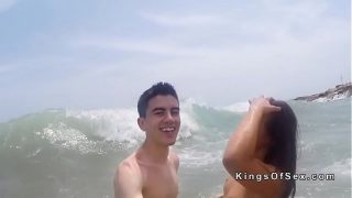 Couple stole camera and fucked at beach