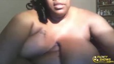 Sexy BBW mature with huge nipples fucks phat black pussy