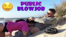 Public blowjob on the beach